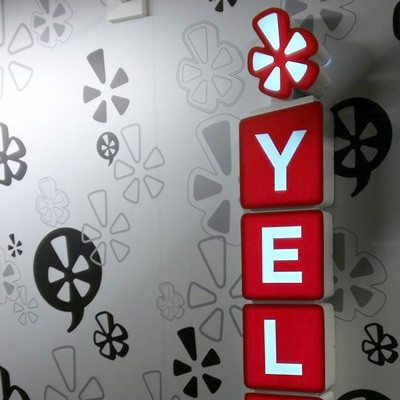 3D Lit Sign at Yelp Office