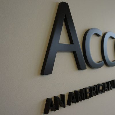 Accertify Dimensional Lettering