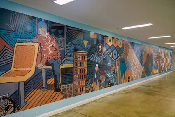 Colorful Wall Mural Installed at University