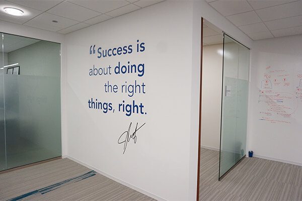 Success Graphic and Whiteboard Wall