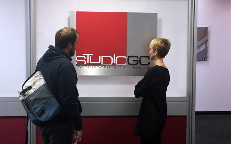 Josette and Matt Check Out Dimensional Signage at Studio GC
