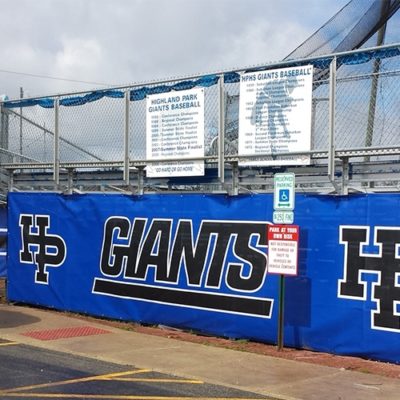 Fence Banner at Highland Park High School