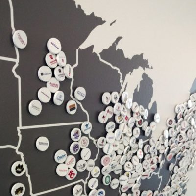 Wall Graphic and Interactive Map