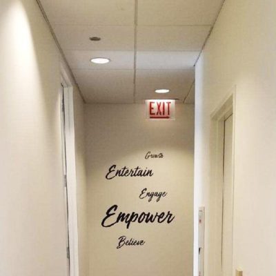 Vertical Word Wall Graphics at BET Network