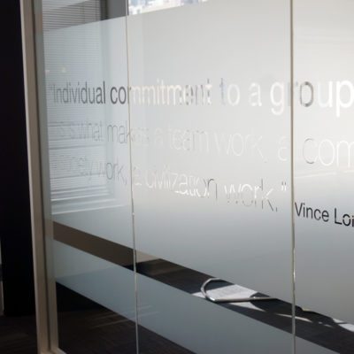 Vince Lombardi Privacy Film at PHMG