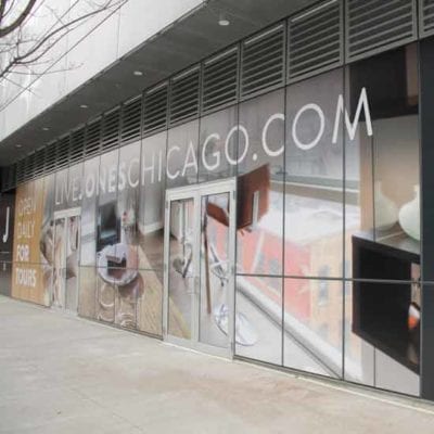 Large Window Signage for Apartment Leasing