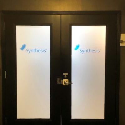 Privacy Film Installed for Office Entrance