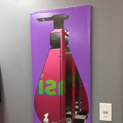Printed and Installed Mirror Decals