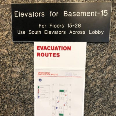 UIC Meccor Industries Evacuation Directional Signage