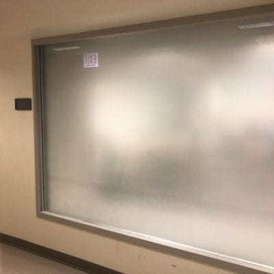 3M Dusted Crystal in Hospital Wing for Privacy