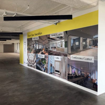 Wall Graphic Shows Off Amenities in Marketing Center