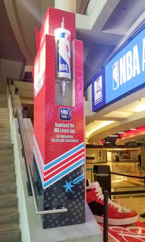 Pillar Graphics Installed to Concrete in United Center