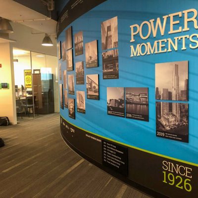 History Wall Graphics Installation Power Construction Office.