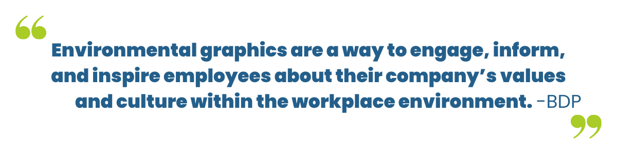 Branded office graphics to recruit and retain top talent? 4 copy of employees who are engaged are more likely to have above average productivity 1200 × 300
