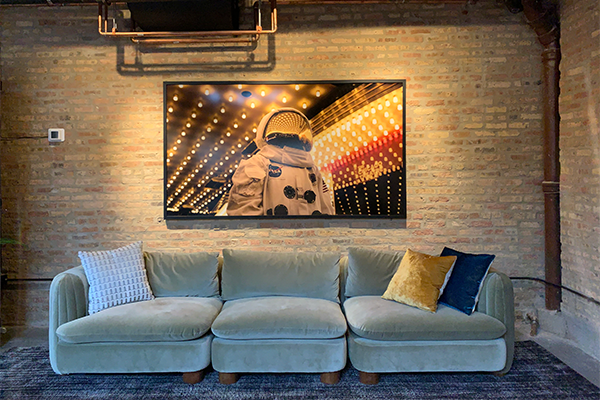 Branded Office Graphics to Recruit and Retain Top Talent? 6 The Escape Pod Framed Print Astronaut couch